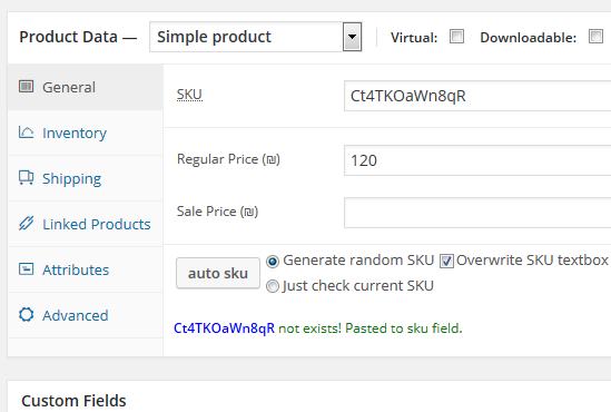 ATR Random sku for Woocommerce plugin is intended for use by Woocommerce shop administrators that manage a shop with no pre-defined catalog number for the products.